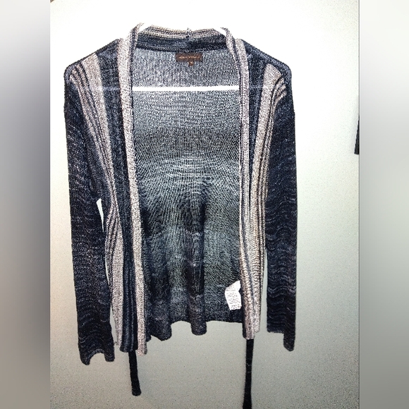 Adolfo Dominguez Black and Tan Women's Sweater - Picture 1 of 13